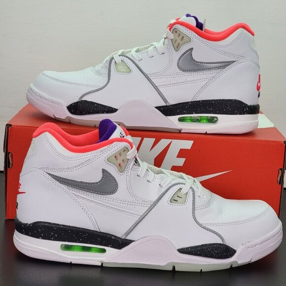 Nike Air Flight 89 - New Men's White/Silver Casual Training Shoe CW2616-101 - Picture 4 of 8